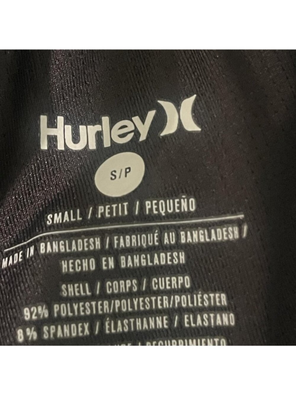 Hurley Swim Shorts Mens Small Black Floral Hawaiian Lined Pockets Quick Dry - Picture 7 of 12